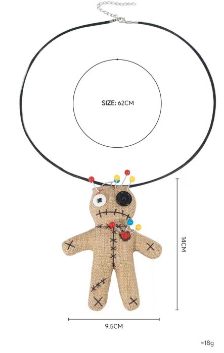 성인 할로윈 코스프레 부두 인형 머리띠 및 목걸이 세트 - Voodoo Cosplay And Prop 리뷰 및 가격