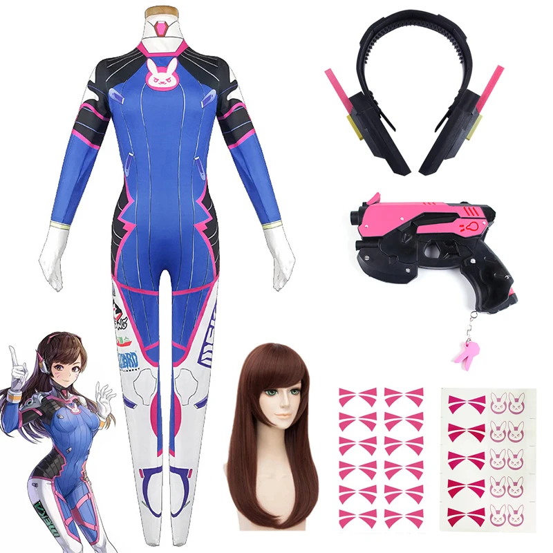 게임 오버워치 Dva 코스프레 의상 타이츠 점프수트 가 - Cosplay Prop Pistol 리뷰 및 가격